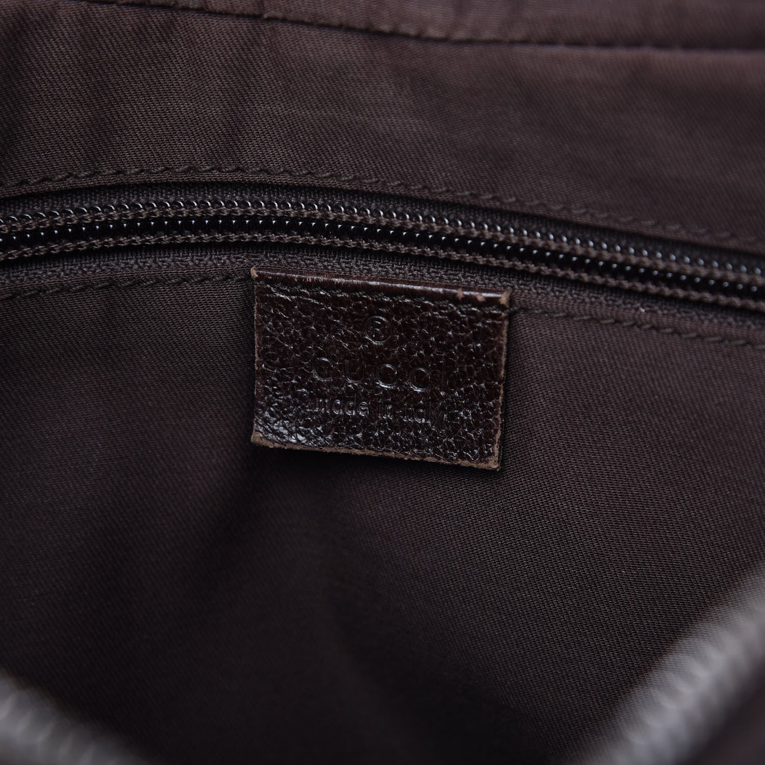 Gucci Monogram Medium Half Moon Hobo Dark Brown 8 of 15