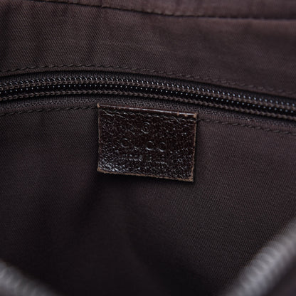 Gucci Monogram Medium Half Moon Hobo Dark Brown 8 of 15