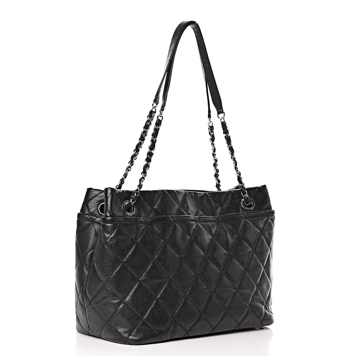 Chanel Caviar Quilted CC Timeless Soft Tote Black 3 of 14