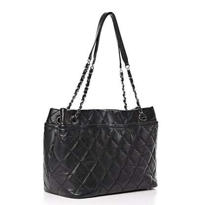 Chanel Caviar Quilted CC Timeless Soft Tote Black 3 of 14