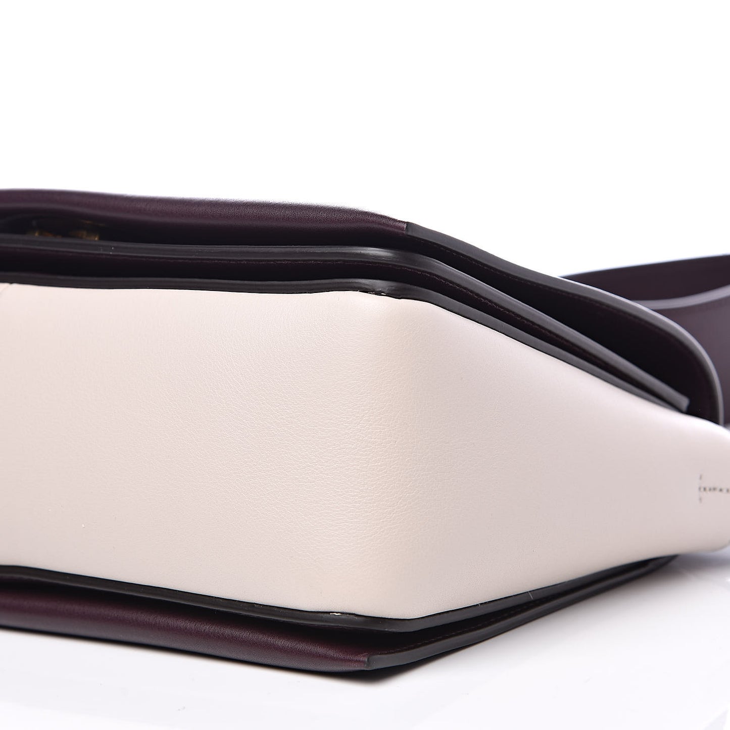 Shiny Smooth Calfskin Medium Frame Shoulder Bag Velvet Desert