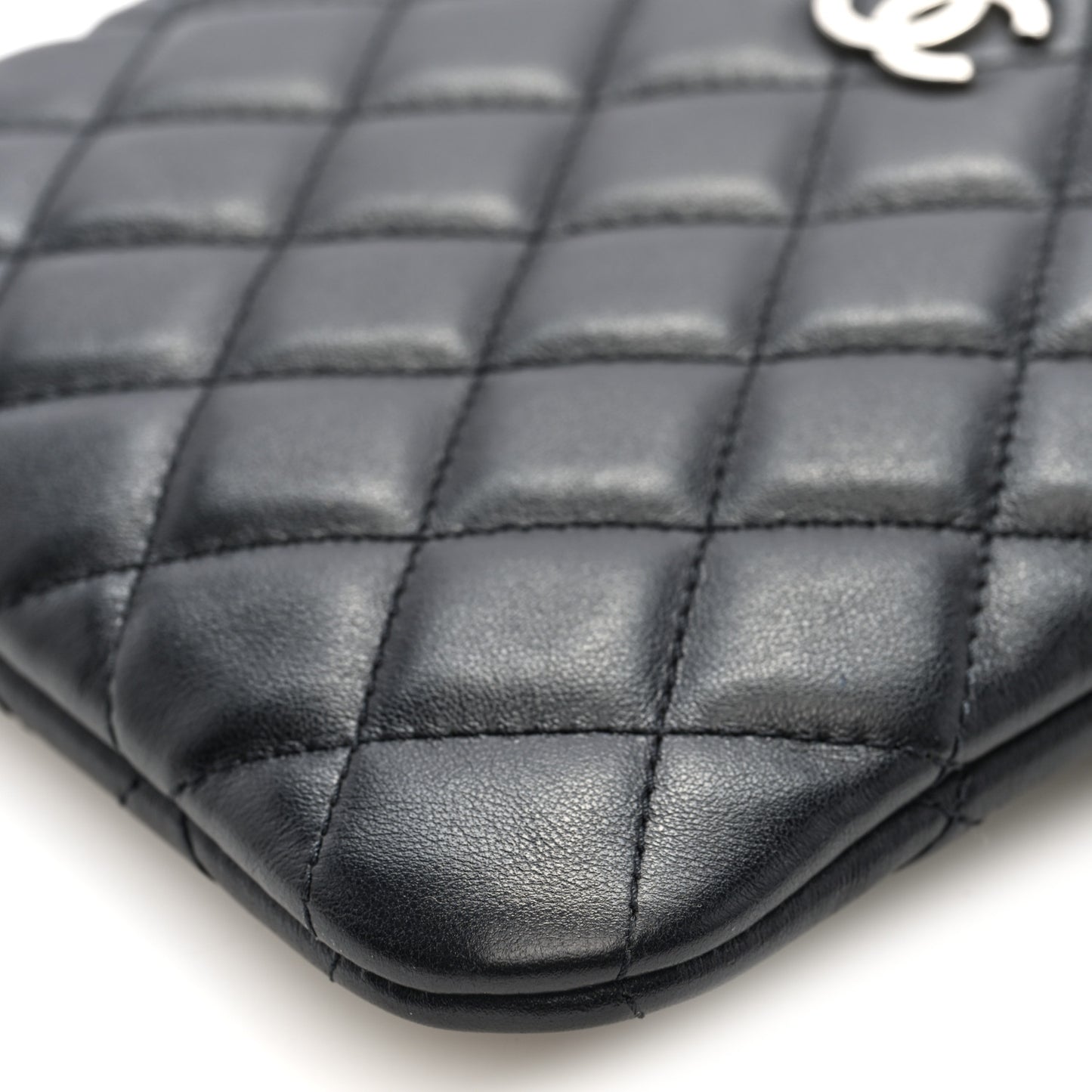 Lambskin Quilted Crossbody Bag Black