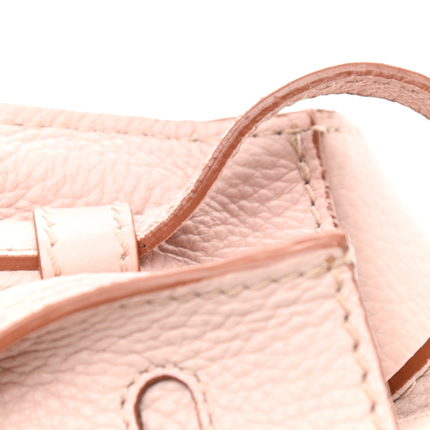 Calfskin Mini Marcie Round Crossbody Bag Blush Nude