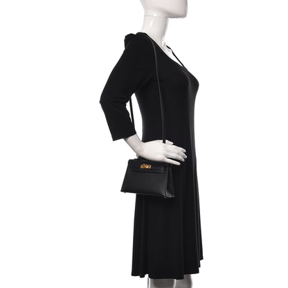 Hermes Epsom Mini Kelly Sellier 20 Black 2 of 31