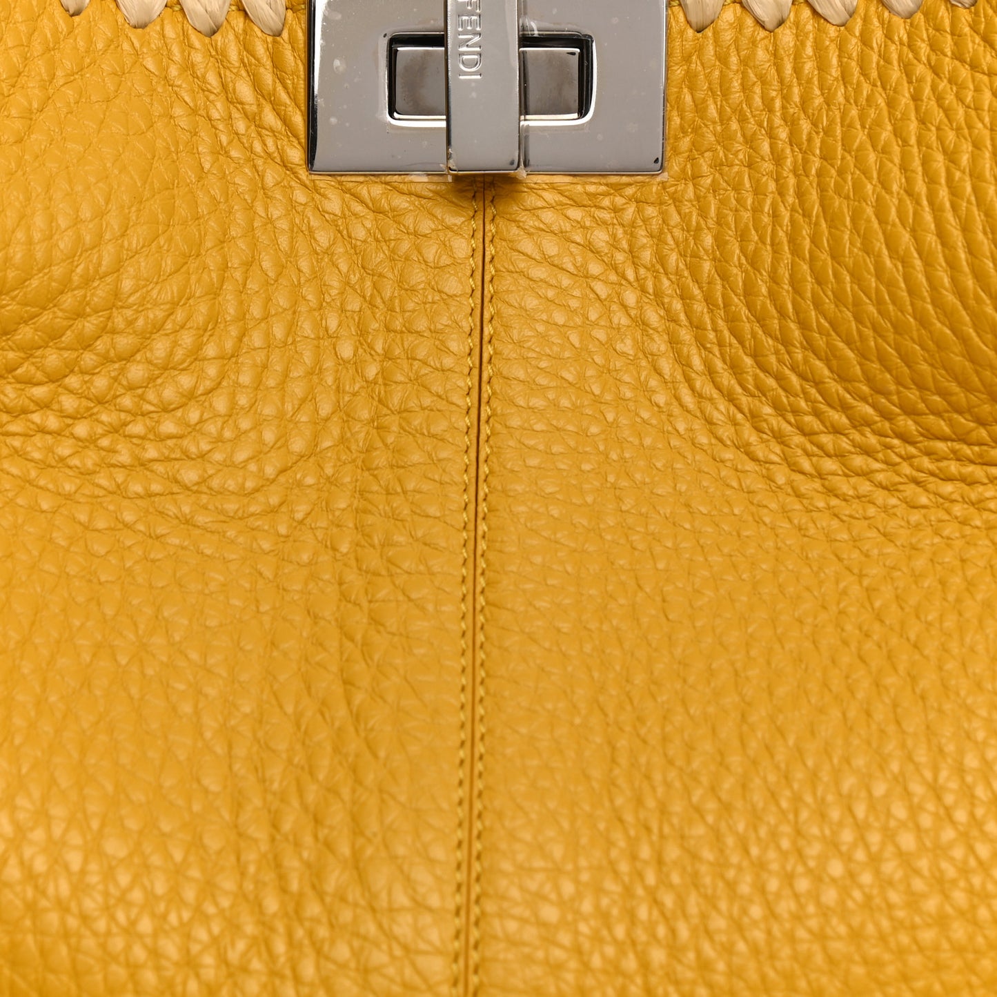 Cuoio Romano Selleria Raffia Bi-Color Woven Medium Peekaboo X-Lite Sunflower Paglia