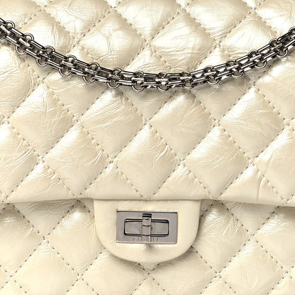 Chanel Metallic Aged Calfskin Quilted 2.55 Reissue 226 Flap White 10 of 10