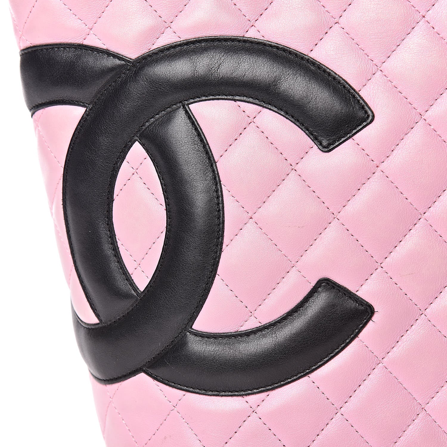 Chanel Calfskin Quilted Large Cambon Tote Pink Black 8 of 13