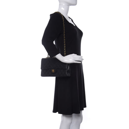Chanel Lambskin Quilted Medium Double Flap Black 2 of 20