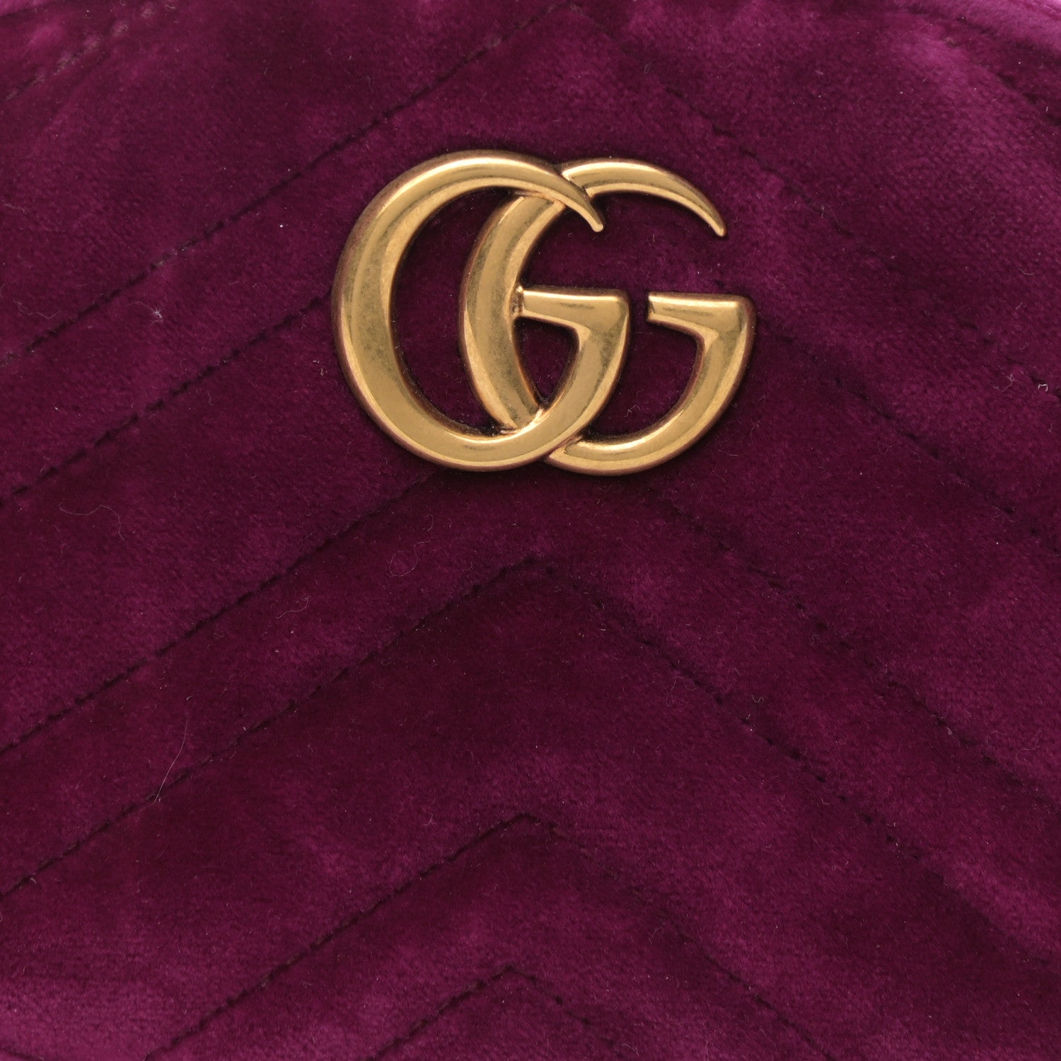 Gucci Velvet Matelasse GG Marmont Belt Bag 75 30 Fuchsia Violet Cyclamen 10 of 10