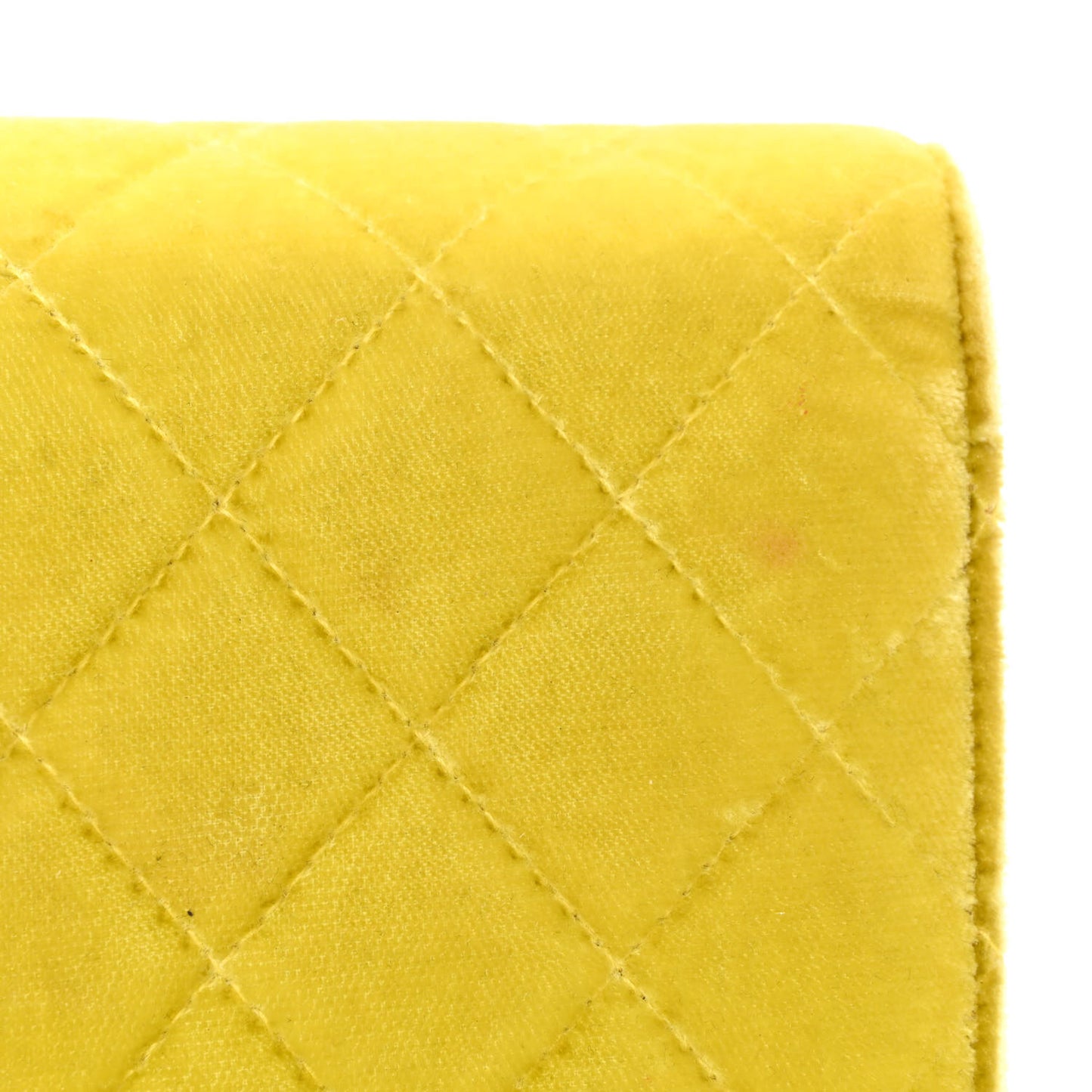 Velvet Quilted Wallet On Chain WOC Yellow