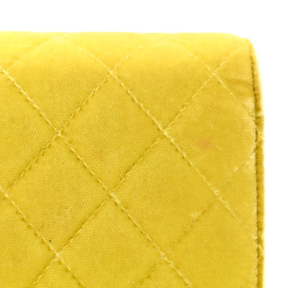 Chanel Velvet Quilted Wallet On Chain WOC Yellow 15 of 15