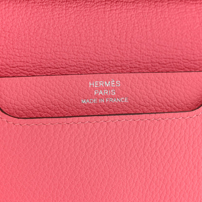 Hermes Evercolor RMS Card Holder Rose Azalee 6 of 8