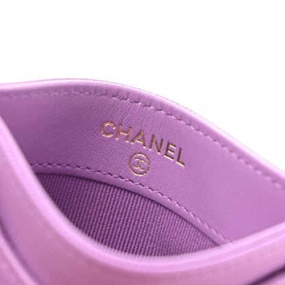 Chanel Caviar Quilted Card Holder Purple 6 of 9