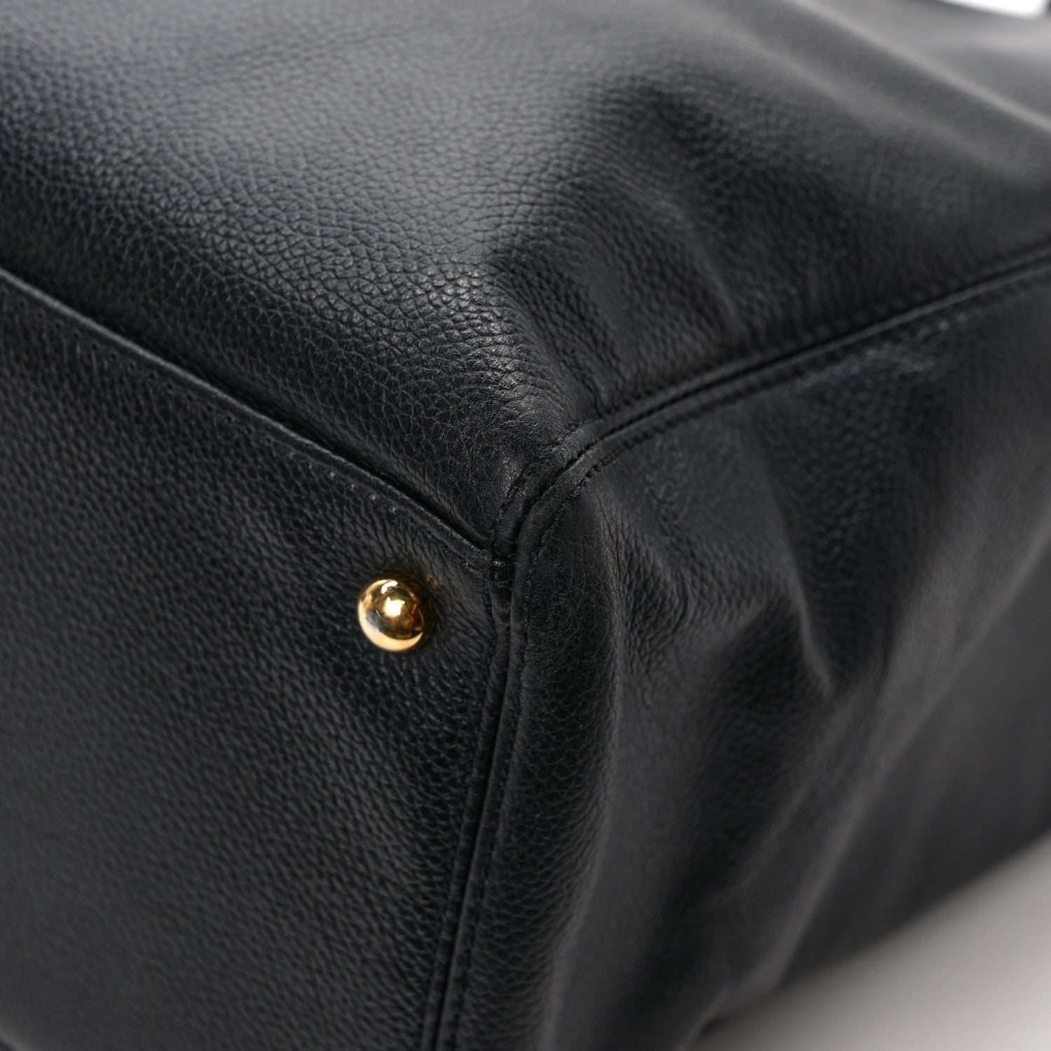 Chanel Calfskin Cerf Executive Shopper Tote Black 11 of 13
