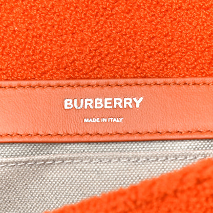 Burberry Cotton Terry Cloth Quilted Small Lola Bag Orange 6 of 11