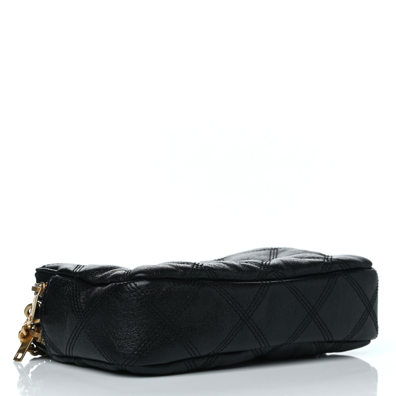 Saint Laurent Grained Lambskin Quilted Mini Becky Double Zip Bag Black 5 of 16