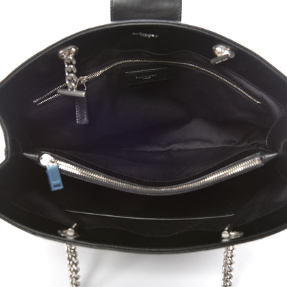 Saint Laurent Calfskin Y Quilted Monogram Large Loulou Shopper Black 7 of 10
