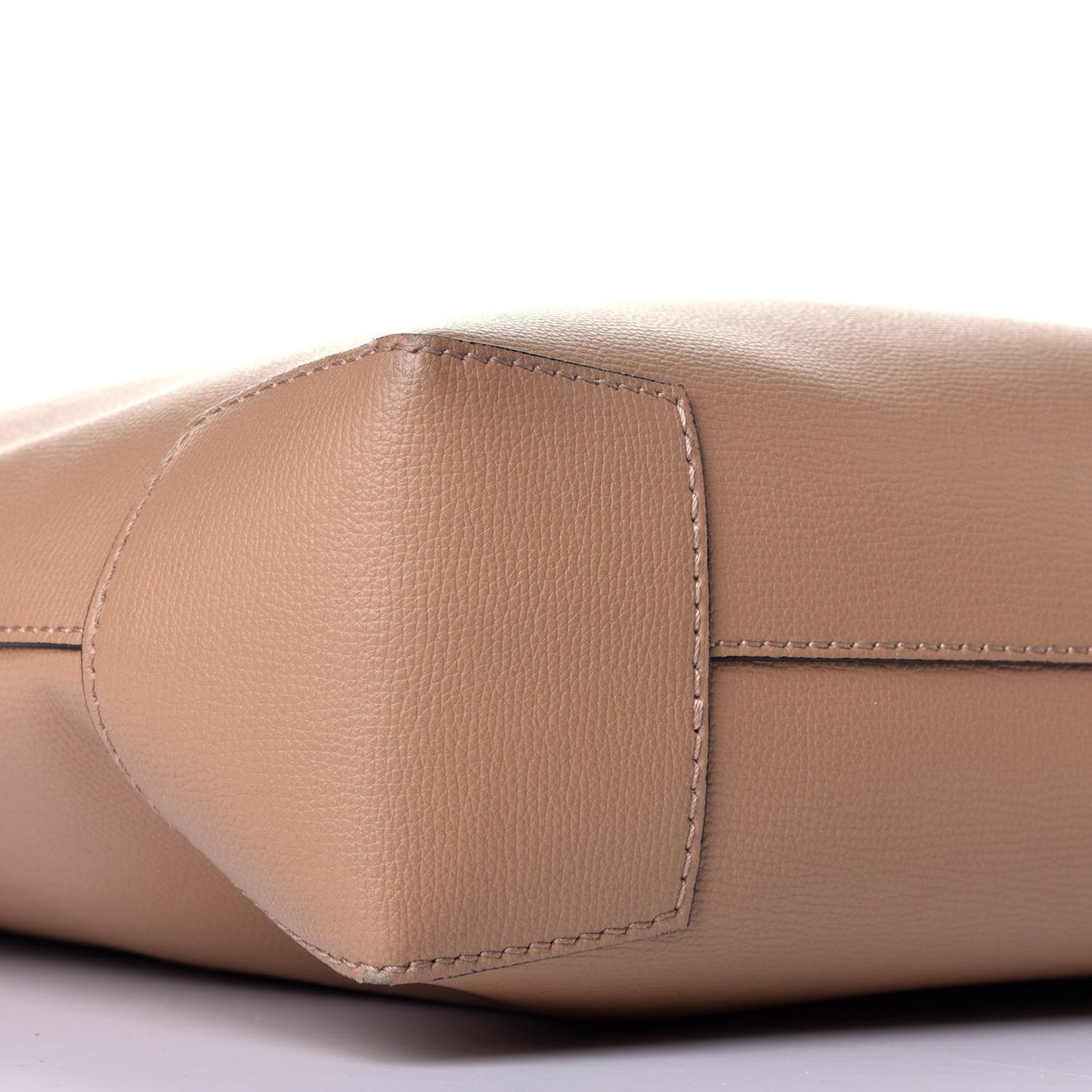 Calfskin Embossed Crest Large Tote Light Camel