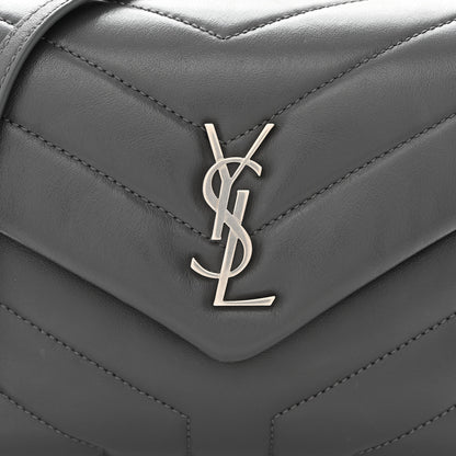 Saint Laurent Calfskin Y Quilted Monogram Toy Loulou Crossbody Bag Storm 8 of 10