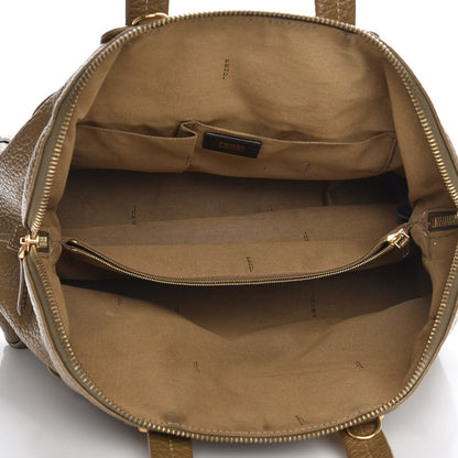 Fendi Pebbled Calfskin Large Chameleon Tote Brown 6 of 13