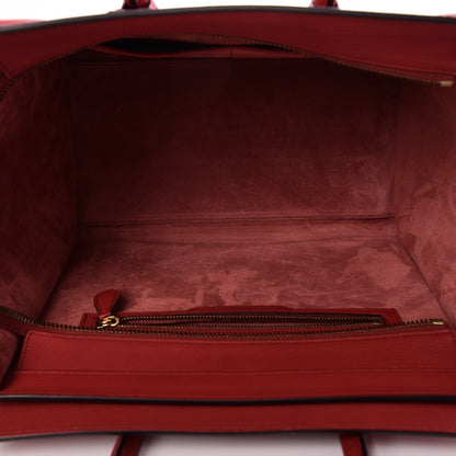 Celine Baby Drummed Calfskin Mini Luggage Red 12 of 14