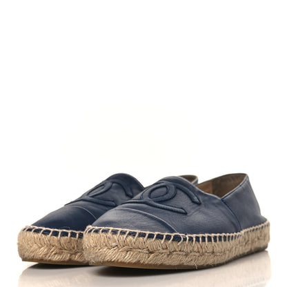 Chanel Lambskin CC Espadrilles 38 Dark Navy 3 of 11