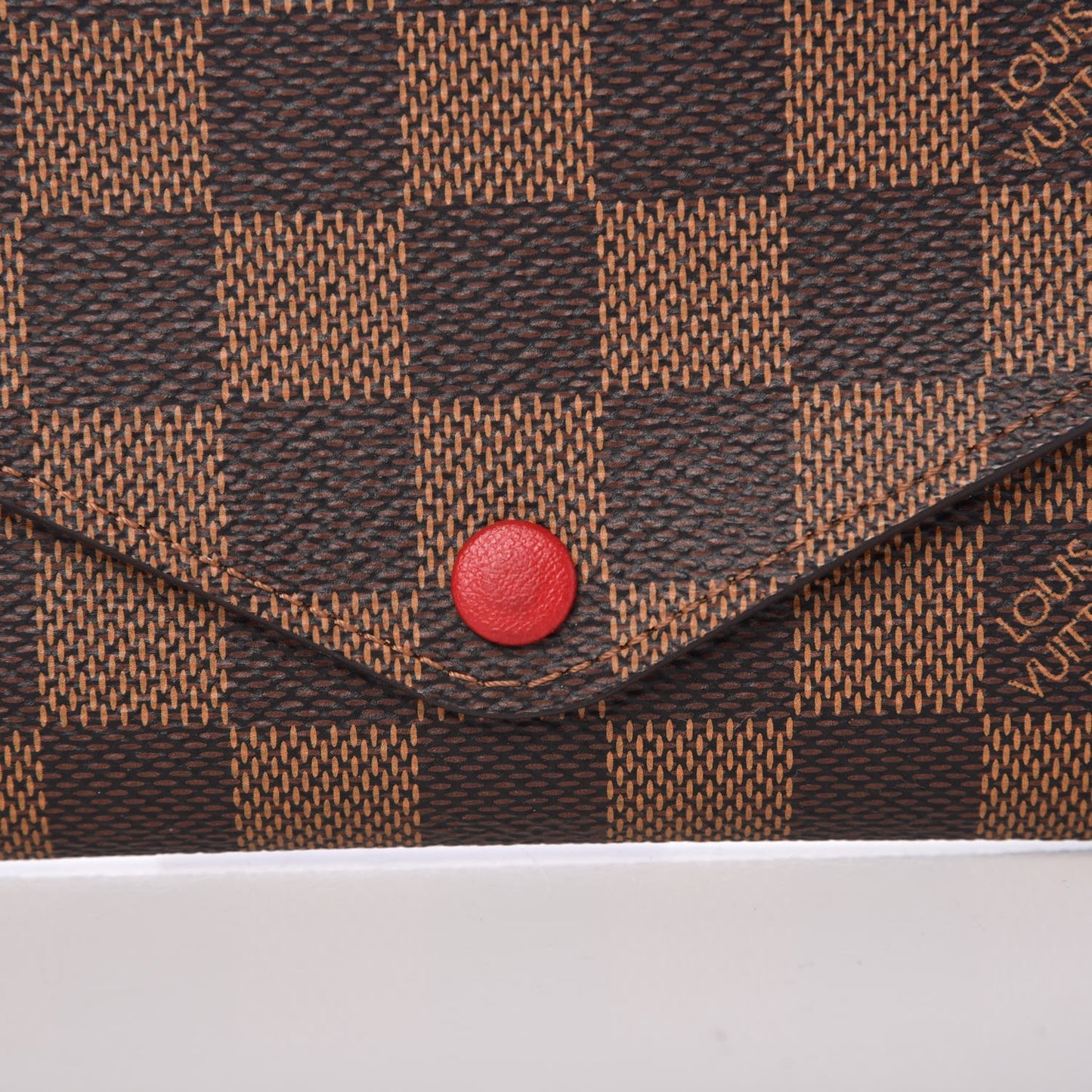Damier Ebene Josephine Wallet Red