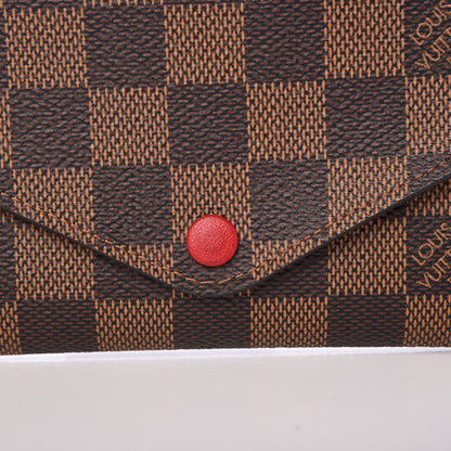 Louis Vuitton Damier Ebene Josephine Wallet Red 8 of 9