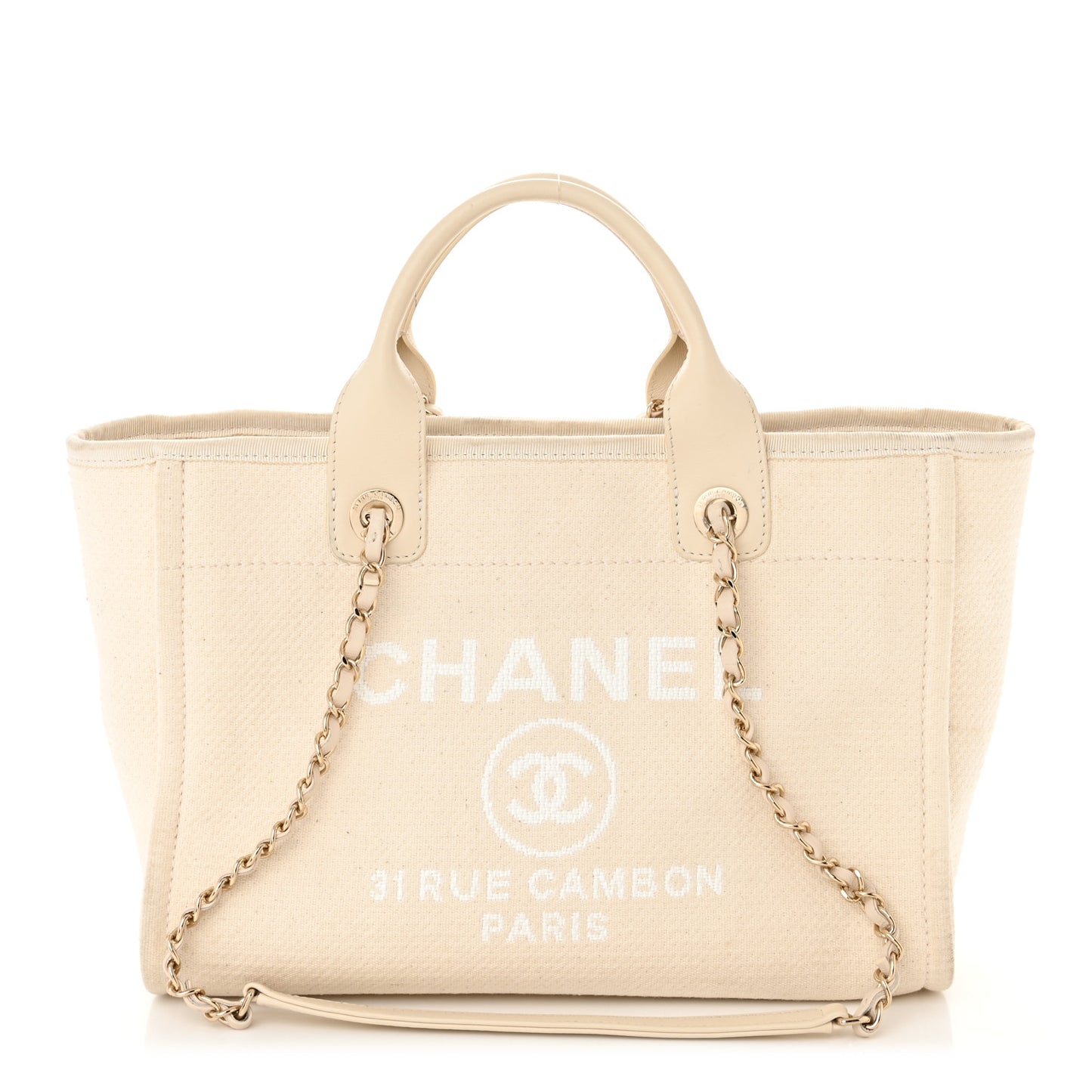 Mixed Fibers Small Deauville Tote White