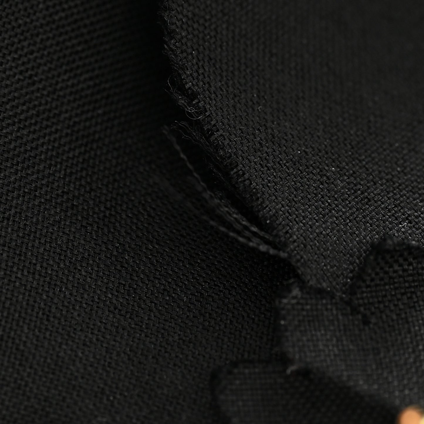 Fabric Camellia Brooch Black