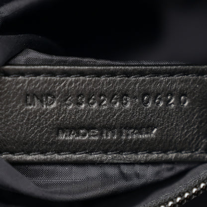 Saint Laurent Calfskin Crocodile Embossed Camp Camera Bag Black 7 of 11