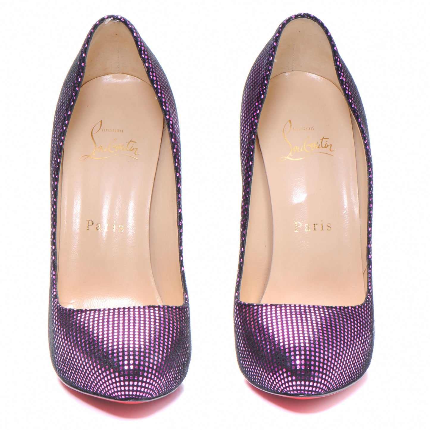 Suede Square Metal Declic 120 Pumps 35.5 Purple