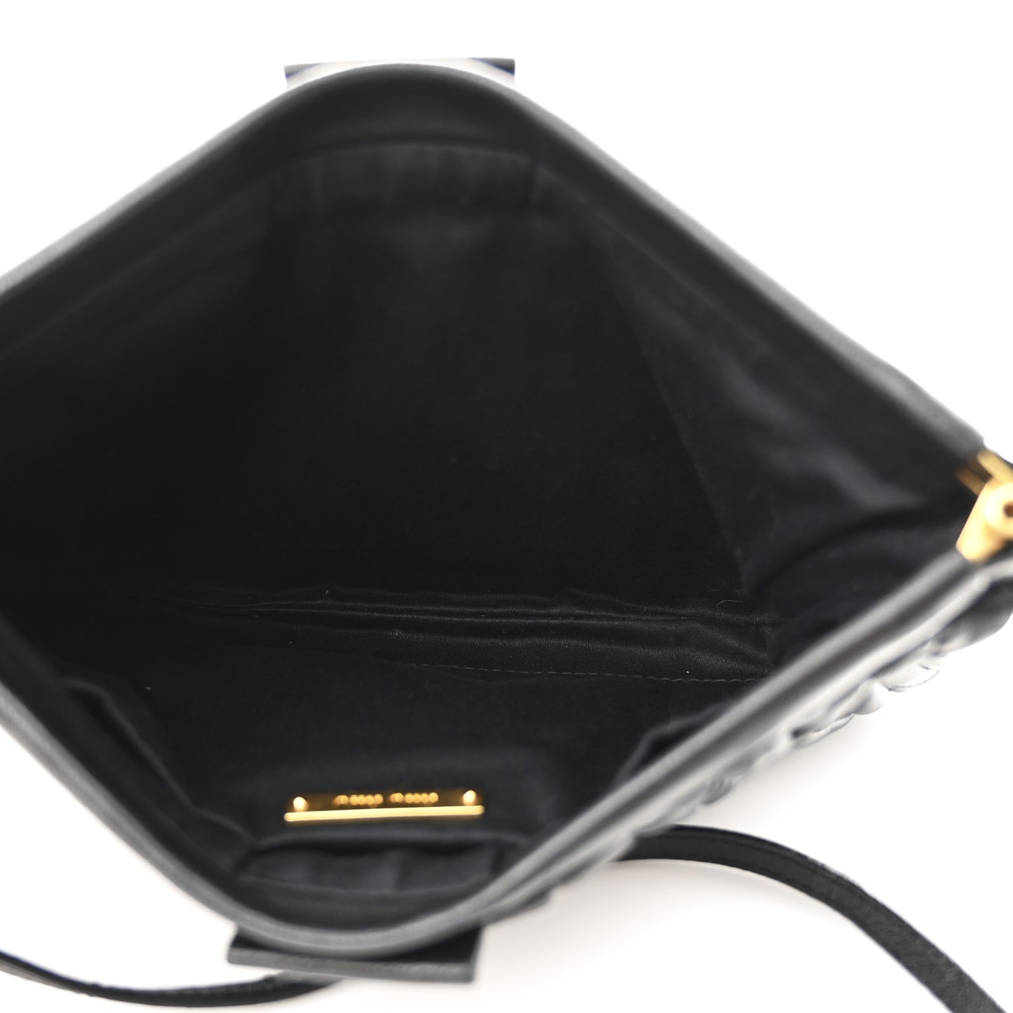 Nappa Matelasse Crossbody Clutch Black