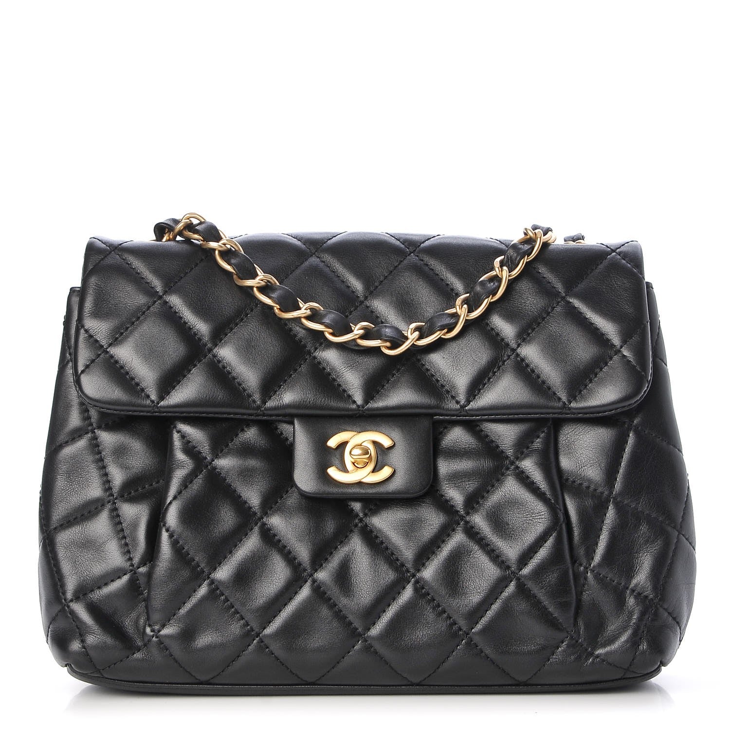 Chanel Lambskin Quilted Single Flap Black 1 of 7
