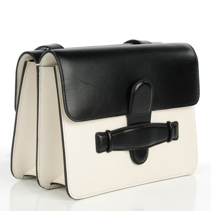 Celine Box Calfskin Medium Bi-Color Symmetrical Bag Black 3 of 9