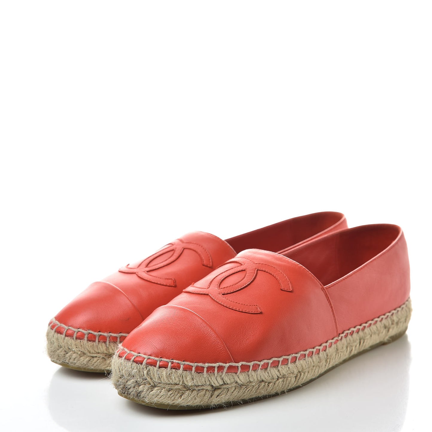 Lambskin CC Espadrilles 40 Red