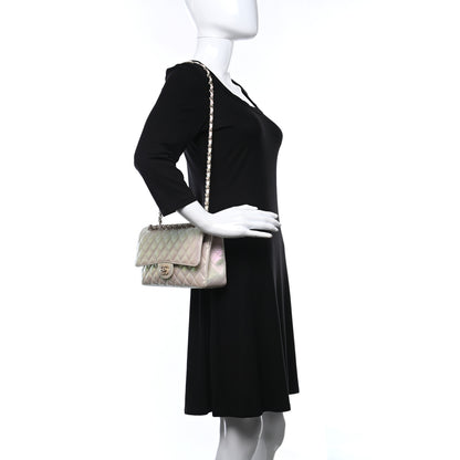 Chanel Iridescent Lambskin Quilted Medium Double Flap Ivory 3 of 9