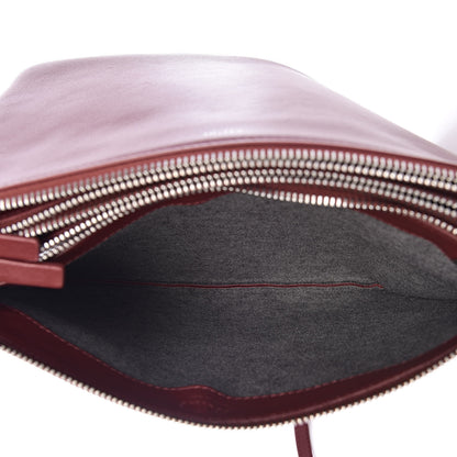 Celine Lambskin Large Trio Crossbody Bag Burgundy 6 of 11