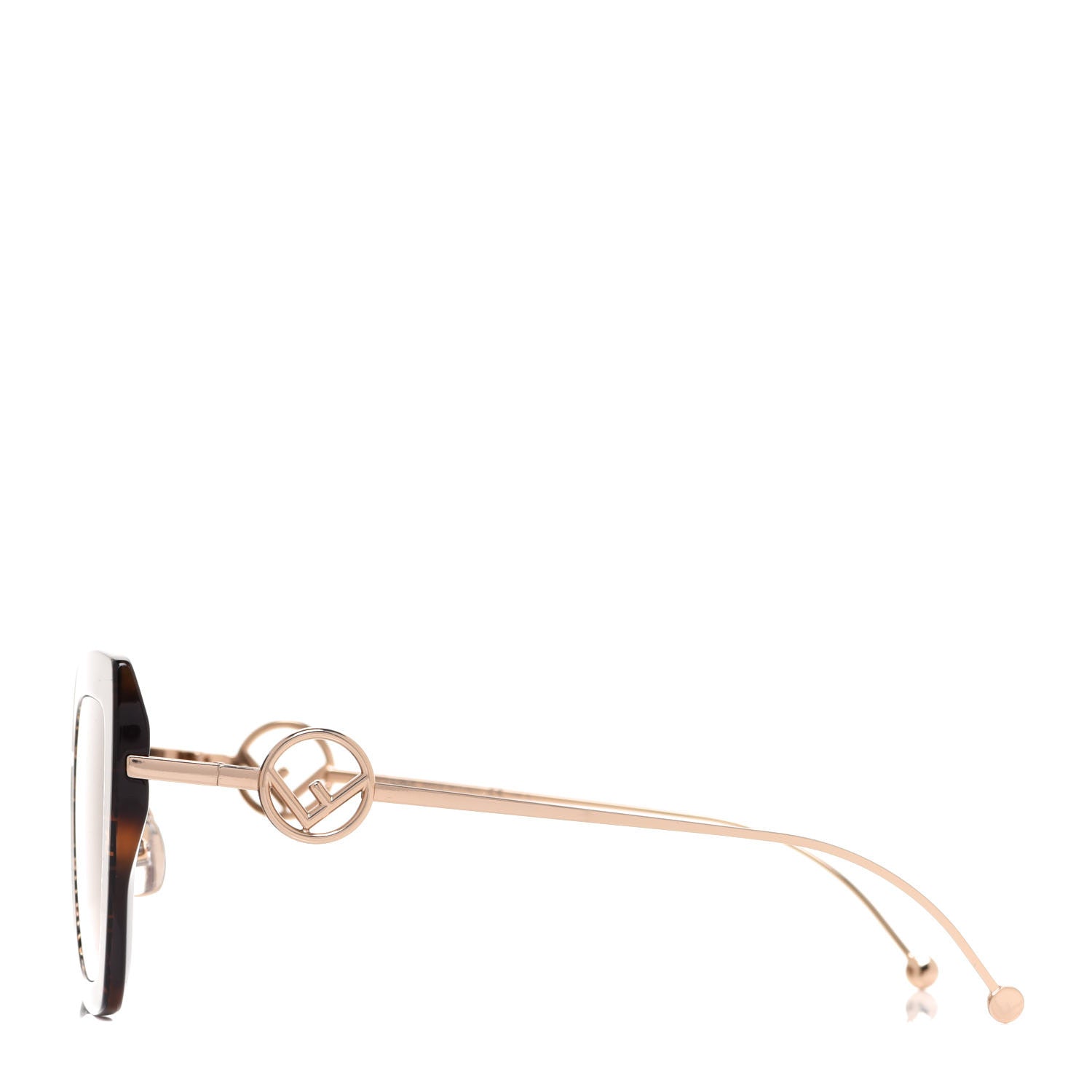 Fendi Acetate Metal F is Fendi FF Square Cat Eye Sunglasses FF 0424/F/S Havana 3 of 7
