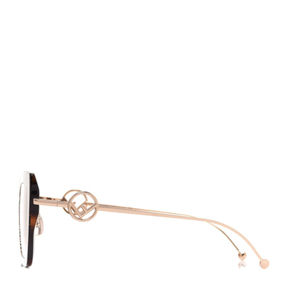 Fendi Acetate Metal F is Fendi FF Square Cat Eye Sunglasses FF 0424/F/S Havana 3 of 7