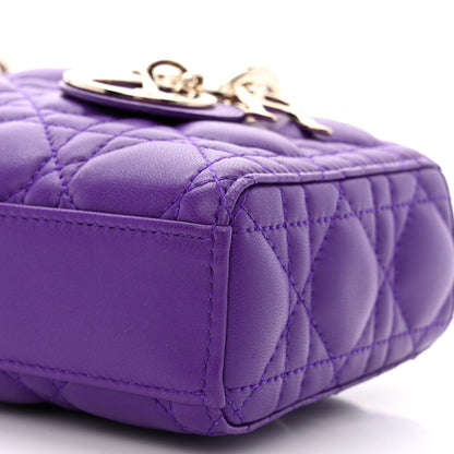 Christian Dior Lambskin Cannage Small Lady D-Joy Purple 10 of 11