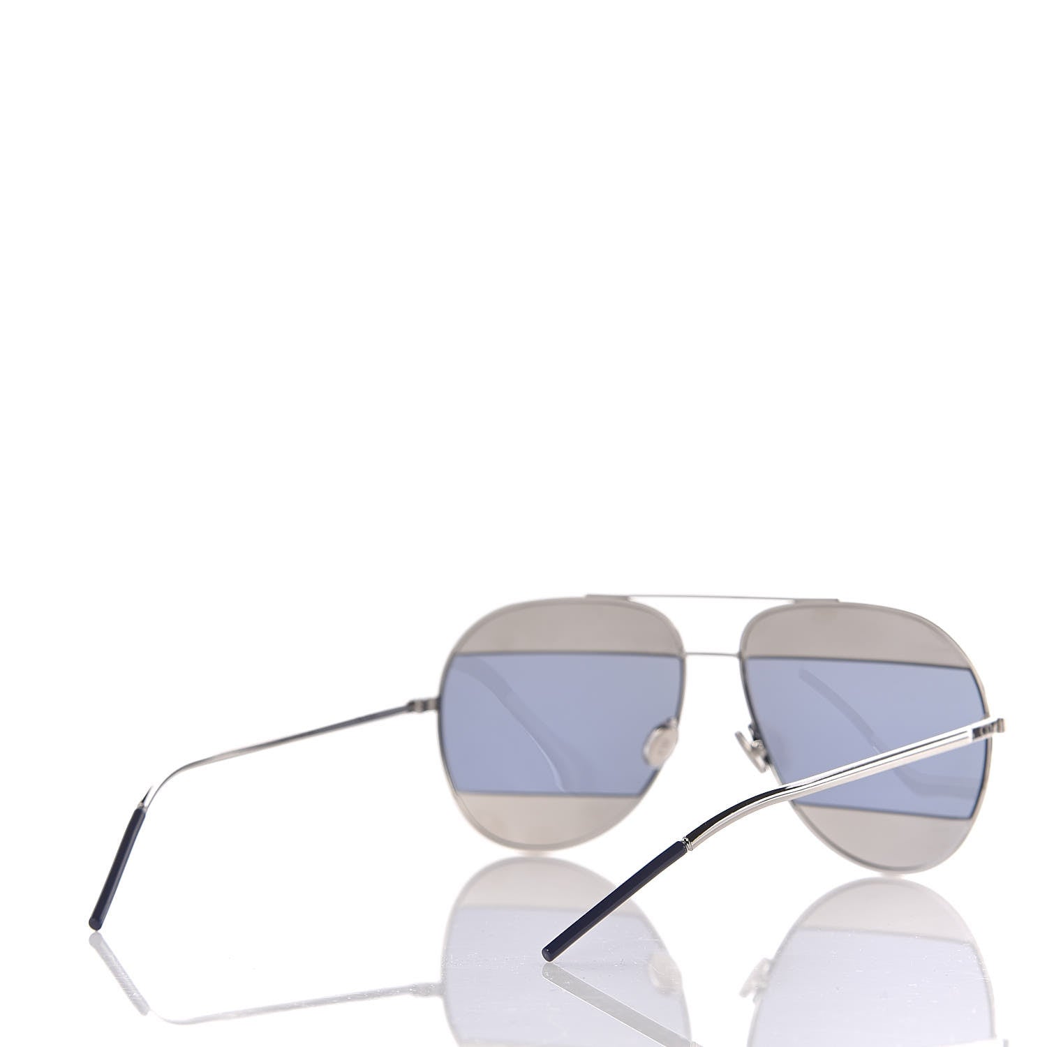 Christian Dior Split 1 Aviator Sunglasses Silver Blue 4 of 7