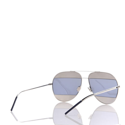 Christian Dior Split 1 Aviator Sunglasses Silver Blue 4 of 7