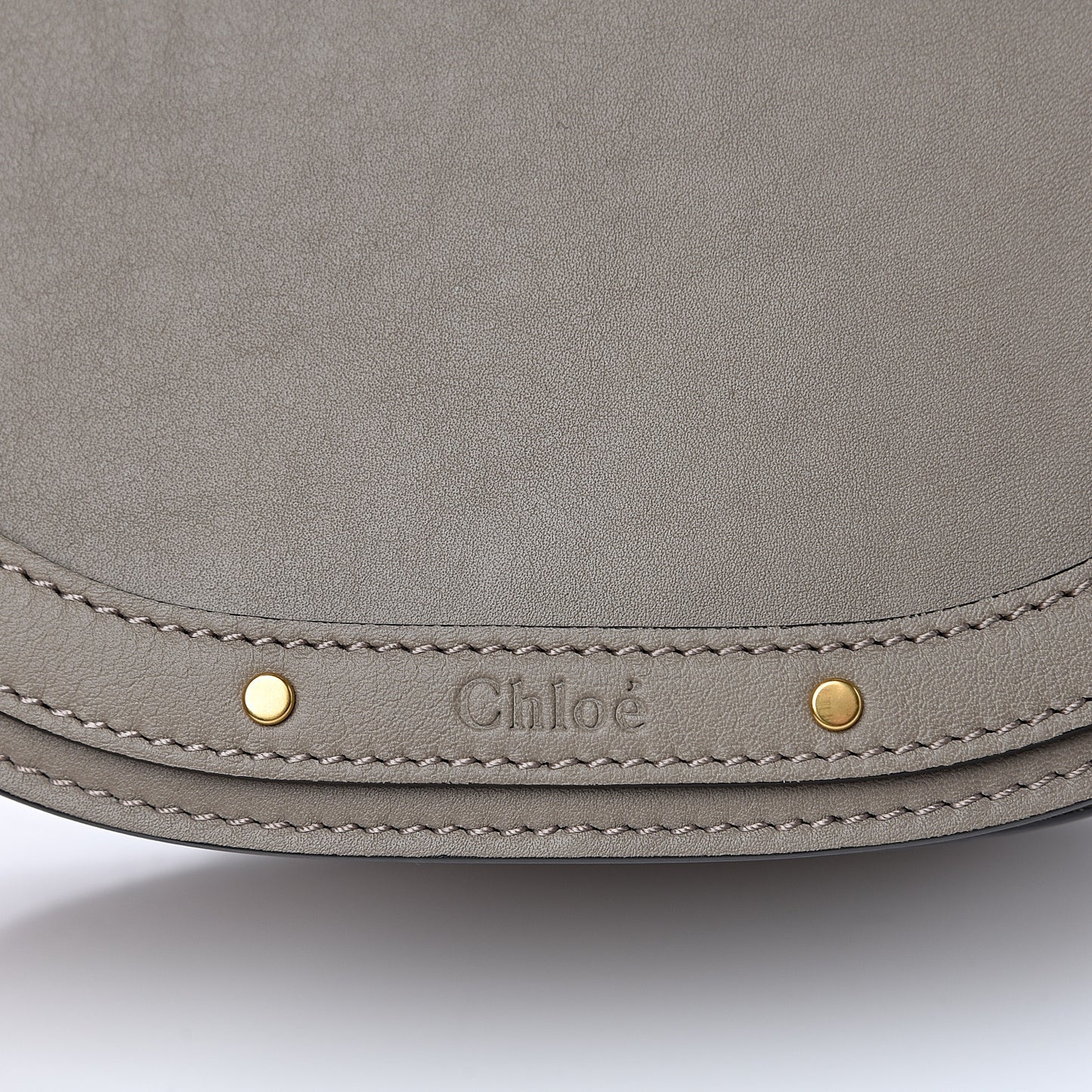 Calfskin Suede Small Nile Bracelet Bag Motty Grey