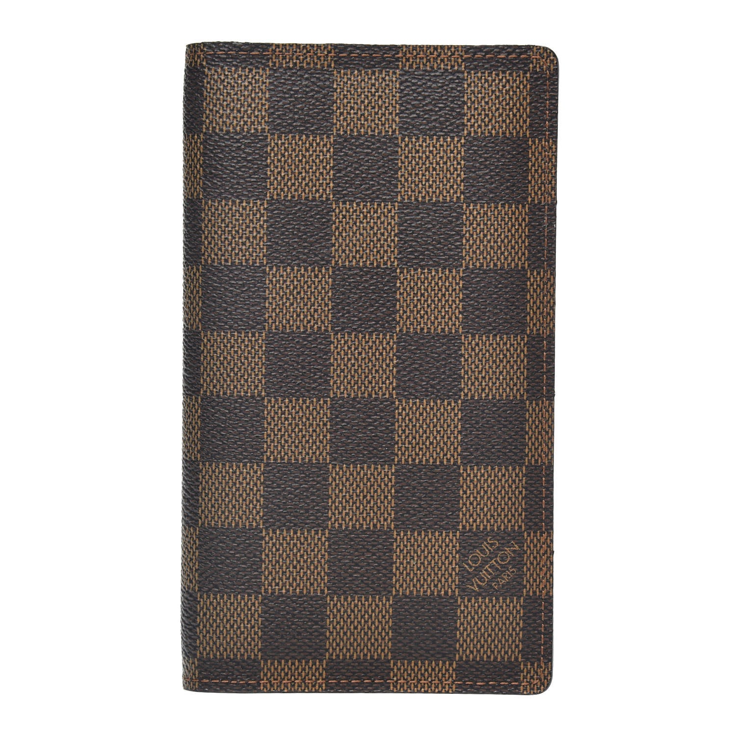 Louis Vuitton Damier Ebene Checkbook Cover Wallet 1 of 6