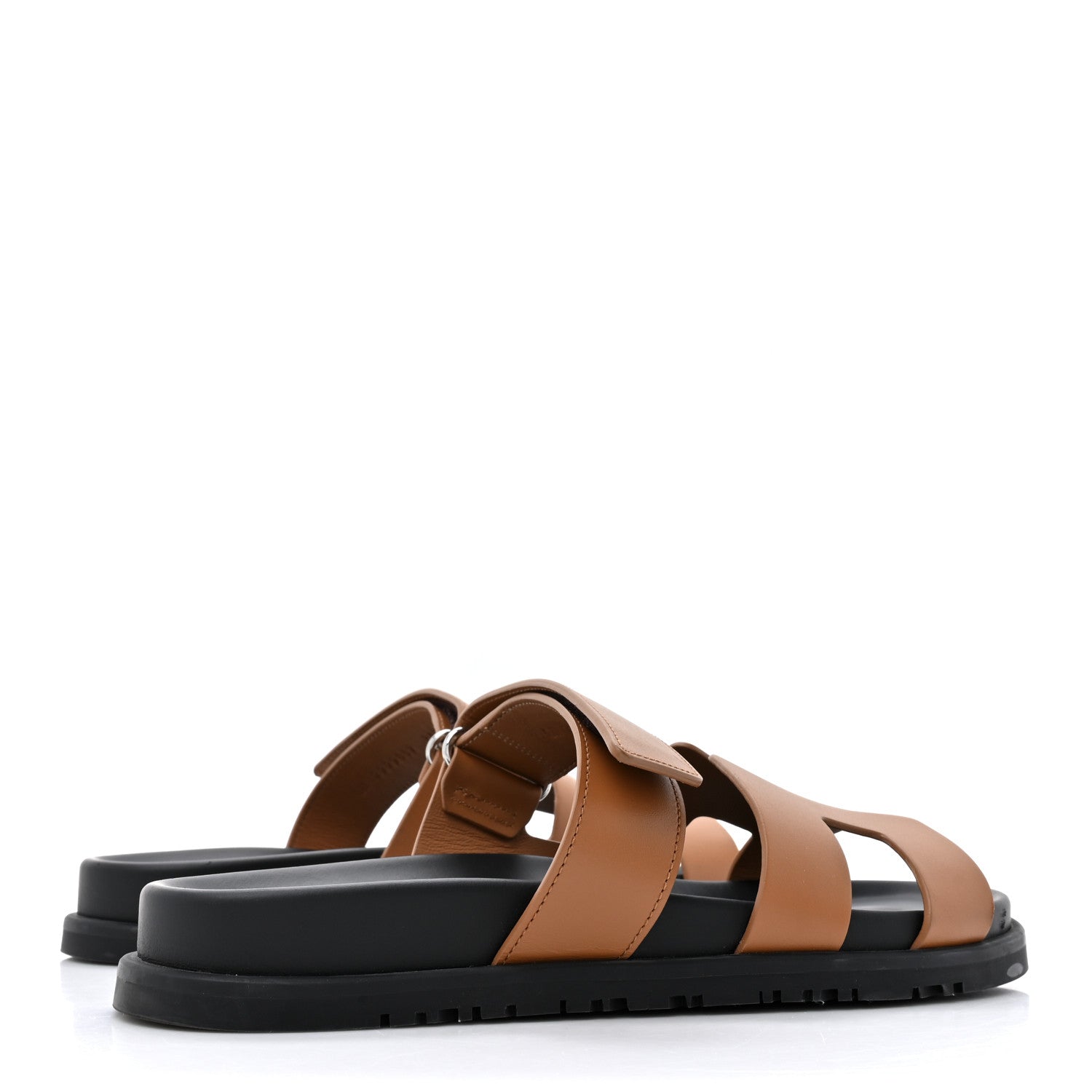 Hermes Calfskin Womens Chypre Sandals 38.5 Naturel 4 of 11