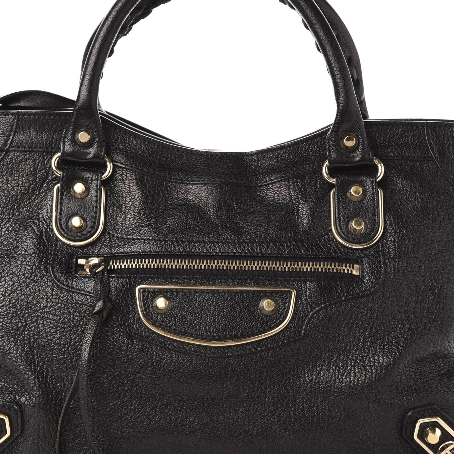 Chevre Gold Metallic Edge Hardware City Black