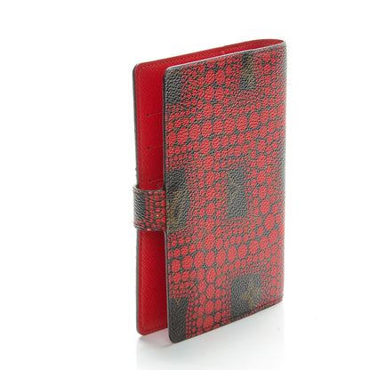 Louis Vuitton Monogram Kusama Town Small Ring Agenda Cover Red 3 of 7