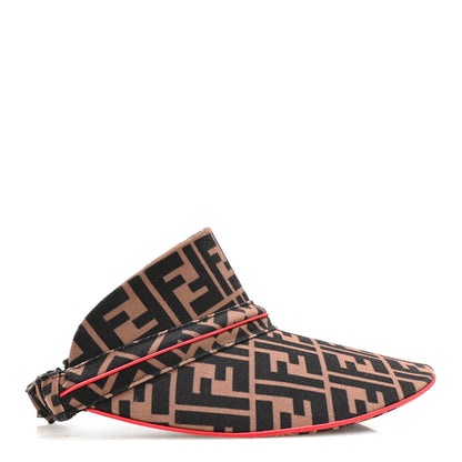 Fendi Nylon FF Logo Visor Tobacco Rosso 5 of 8