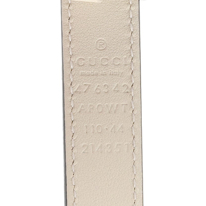 Gucci Calfskin Pearl Double G 20mm Belt 110 44 Ivory 3 of 5